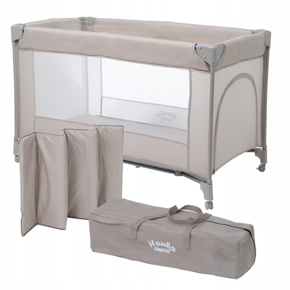 ŁÓŻECZKO TURYSTYCZNE SZYBKIE ROZKŁADANIE QUICK MATERACYK MOSKITIERA BEŻOWE