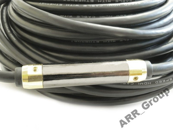 KABEL PRZEWÓD HDMI 20m FULL HD / 4K WZMACNIACZ Pozłacane Końcówki