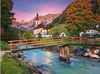 Sunset in Ramsau, Niemcy, Bawaria, Góry, Krajobraz 