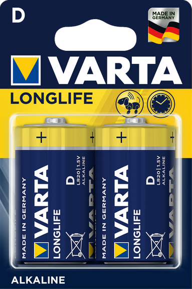 BATERIA VARTA LONGLIFE R20 (D) 2szt/opak