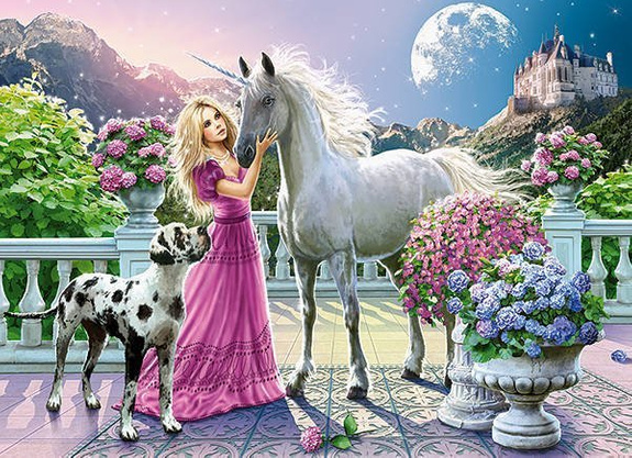 My Friend Unicorn, Jednorożec, Księżniczka, Pies, Dog Niemiecki